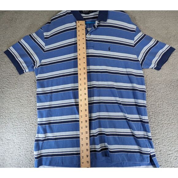 Polo Ralph Lauren Polo Mens Size XL Blue Stripe Short Sleeve Small Pony - Picture 5 of 6